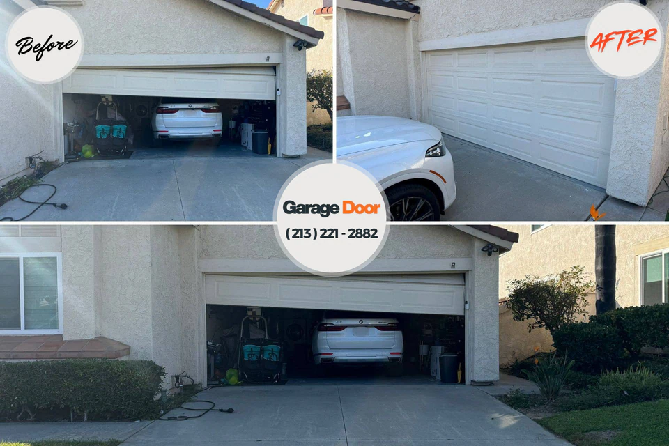 Before and after: garage door repair Vineland, NJ